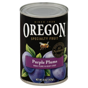 Oregon Fruit Purple Plums In Heavy Syrup Whole 8/15 OZ [UNFI #1641356] [ebt]