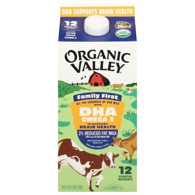 Organic Valley Milk 2% Reduced Fat 6/64 OZ [UNFI #3020518] [ebt]