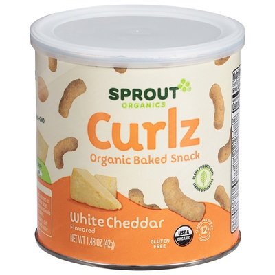 Sprout Baked Snack Organic White Cheddar Flavored Curls 6/1.48 OZ [UNFI #2092377] [ebt]