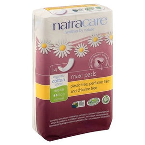 Natracare Maxi Pads Regular Normal 1/14 CT [UNFI #507749] T