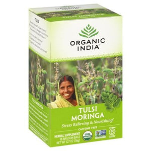 Organic India Herbal Supplement Tulsi Moringa Caffeine Free Infusion Bags 6/18 BAG [UNFI #1543156] [ebt]