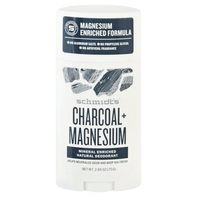 Schmidts Deodorant Charcoal + Magnesium 1/2.65 OZ [UNFI #2395499] T