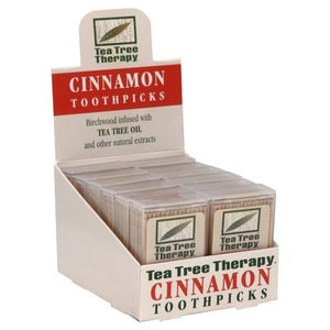 Tea Tree Therapy Toothpicks Cinnamon 12/100 CT [UNFI #745075] T