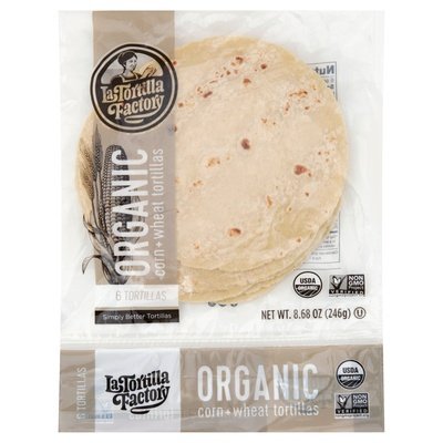 La Tortilla Factory Tortillas Organic Corn + Wheat 10/8.68 OZ [UNFI #1714260] [ebt]