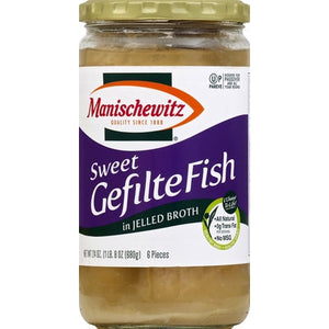 Manischewitz Gefilte Fish Sweet In Jellied Broth 12/24 oz [UNFI #0185173 ] [ebt]