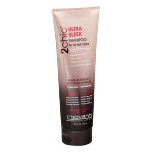 Giovanni Shampoo Ultra Sleek Brazillian Keratin + Moroccan Argan Oil 1/8.5 OZ [UNFI #1084516] T