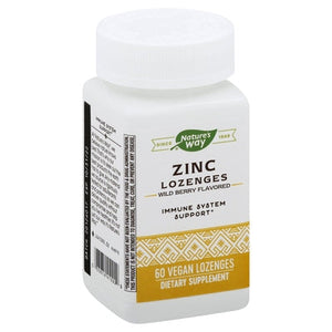Natures Way Zinc Lozenges Wild Berry Flavored 1/60 LOZ [UNFI #637660] T