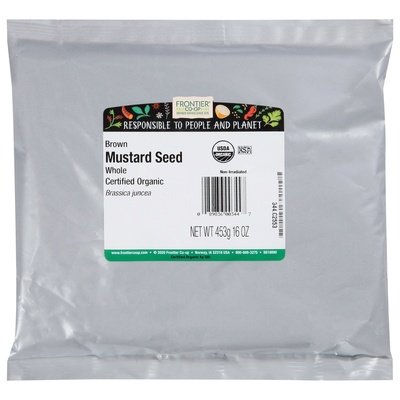 Frontier Nat Prod Co-Op Mustard Seed Brown Whole 1LB [UNFI #478354] [ebt]