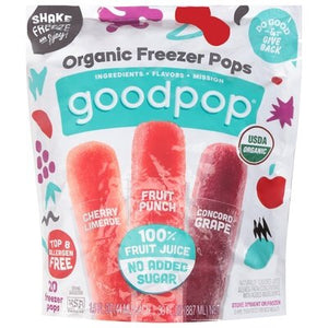 Goodpop Freezer Pops Organic Assorted 6/20/1.5 OZ [UNFI #2827848] [ebt]