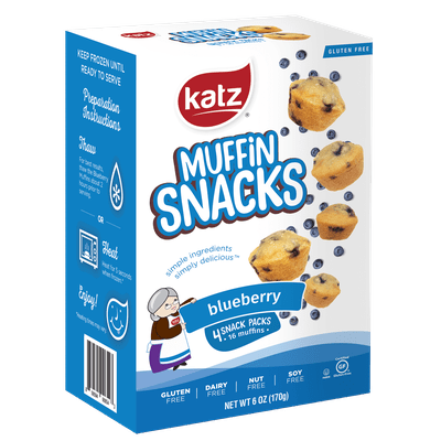 Katz Gluten Free Muffin Snacks Blueberry 6/6 OZ [UNFI #2441889] [ebt]
