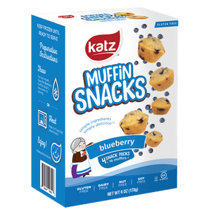 Katz Gluten Free Muffin Snacks Blueberry 6/6 OZ [UNFI #2441889] [ebt]