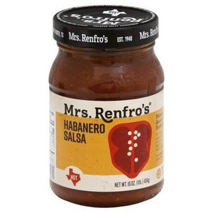 Mrs Renfros Salsa Habanero Hot 6/16 OZ [UNFI #796680] [ebt]