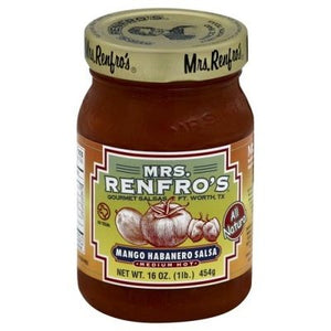Mrs Renfros Salsa Mango Habanero Medium Hot 6/16 OZ [UNFI #796748] [ebt]