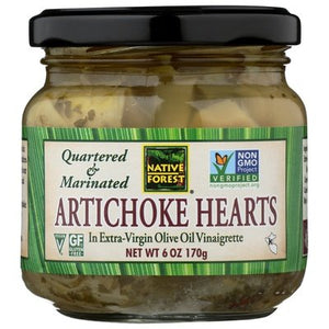 Native Forest Artichoke Hearts Quartered & Marinated 6/6 OZ [UNFI #455295] [ebt]